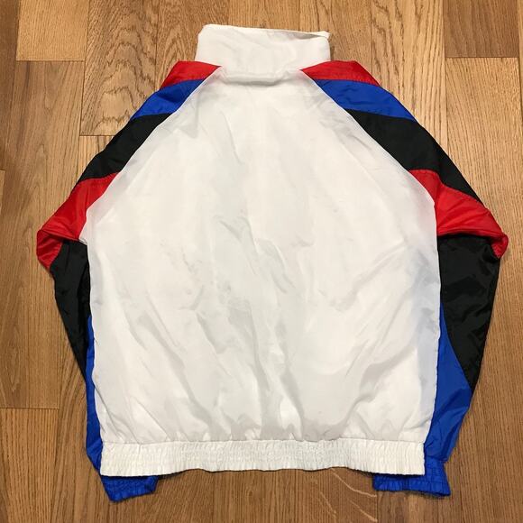 Vintage Spalding Windbreaker Jacket Basketball Full Zip White 90s Size Large - Picture 5 of 7